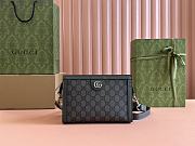 Bagsaaa Gucci Ophidia Super Mini Bag 795467 Grey and black - 22x15x4.5cm - 1