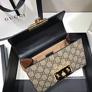 Bagsaaa Gucci Padlock Small GG Shoulder Bag 409487 Beige & Ebony - 22x15x4.5cm - 4