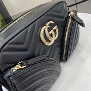 Bagsaaa Gucci GG Marmont Small Shoulder Bag 798715 Black - 24.5 x 15 x 9 cm - 3