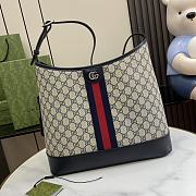 Bagsaaa Gucci Ophidia GG Medium Shoulder Bag ‎781392 Beige & Blue - 34x32x17 cm - 1