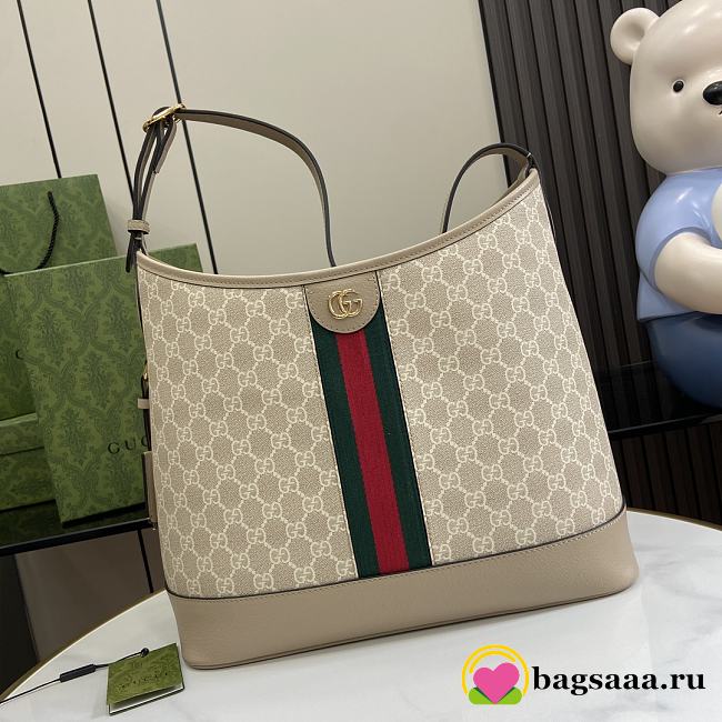 Bagsaaa Gucci Ophidia GG Medium Shoulder Bag ‎781392 Beige & White - 34x32x17 cm - 1