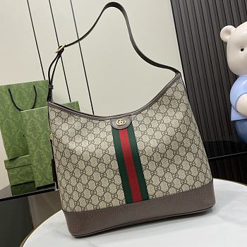 Bagsaaa Gucci Ophidia GG Medium Shoulder Bag ‎781392 Beige & Ebony - 34x32x17 cm