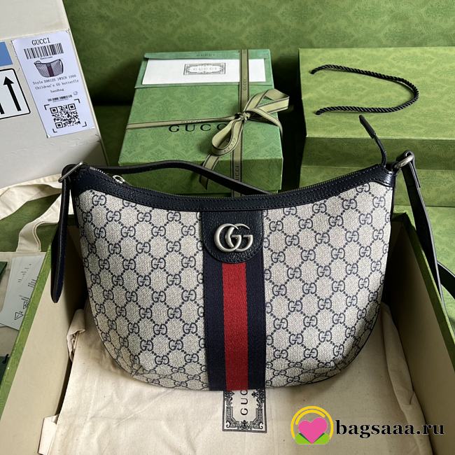 Bagsaaa Gucci Ophidia GG Small Crossbody Bag 598125 Beige/blue - 30*22*5.5cm - 1