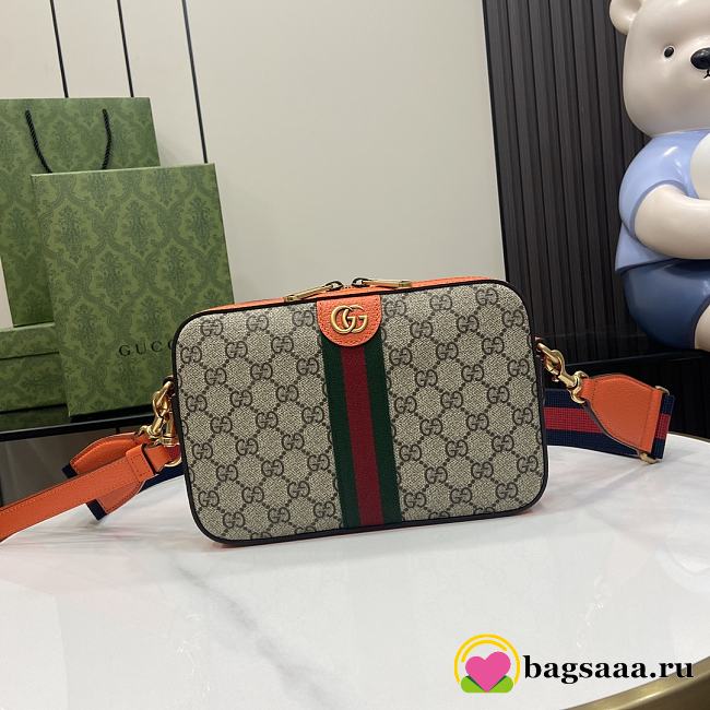 Bagsaaa Gucci Ophidia GG Small Crossbody Bag 699439 Orange - 23.5x 16x 4.5 cm - 1