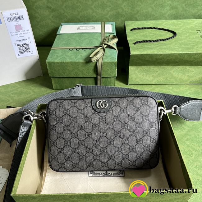 Bagsaaa Gucci Ophidia GG Small Crossbody Bag 699439 Gray - 23.5x 16x 4.5 cm - 1