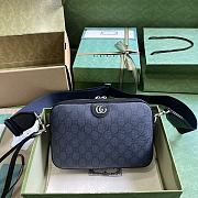 Bagsaaa Gucci Ophidia GG Small Crossbody Bag 699439 Blue - 23.5x 16x 4.5 cm - 1