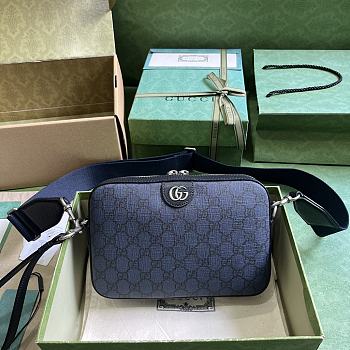 Bagsaaa Gucci Ophidia GG Small Crossbody Bag 699439 Blue - 23.5x 16x 4.5 cm