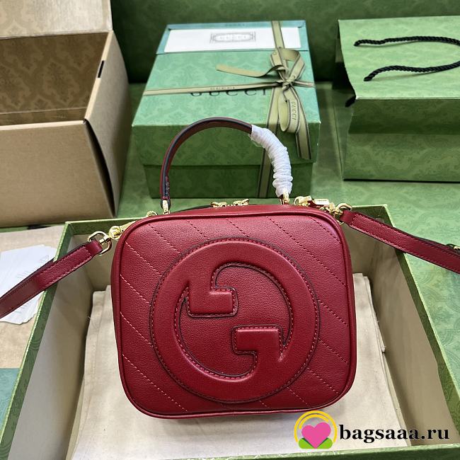 Bagsaaa Gucci Blondie Top Handle Bag 744434 Red - 17x15x9 cm - 1