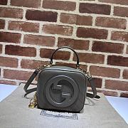 Bagsaaa Gucci Blondie Top Handle Bag 744434 Dark Gray - 17x15x9 cm - 1