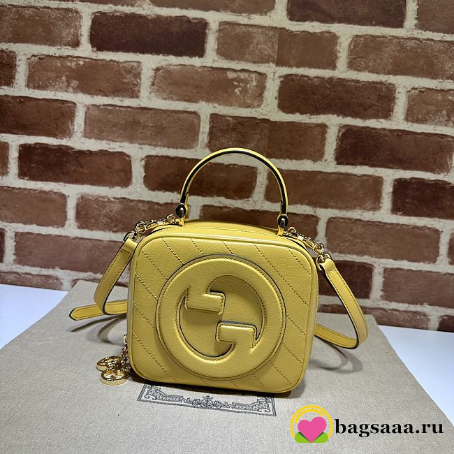 Bagsaaa Gucci Blondie Top Handle Bag 744434 Yellow - 17x15x9 cm - 1