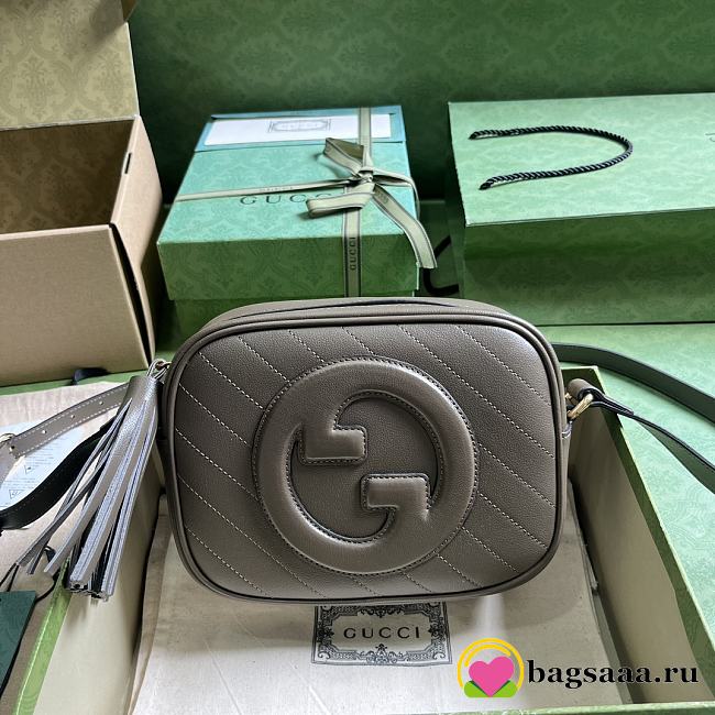 Bagsaaa Gucci Blondie Small Shoulder Bag ‎742360 Dark Gray - 21*15.5*5cm - 1