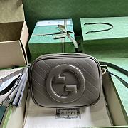 Bagsaaa Gucci Blondie Small Shoulder Bag ‎742360 Dark Gray - 21*15.5*5cm - 1