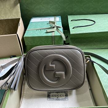 Bagsaaa Gucci Blondie Small Shoulder Bag ‎742360 Dark Gray - 21*15.5*5cm