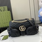 Bagsaaa Gucci GG Marmont Small Multi-Pocket Bag ‎795228 Black - 25.5 x 15 x 7 cm - 1