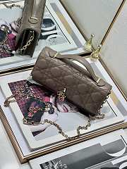 Bagsaaa My Dior Mini Bag Warm Taupe Cannage Lambskin - 21 x 11.5 x 4.5 cm - 3