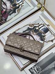 Bagsaaa My Dior Mini Bag Warm Taupe Cannage Lambskin - 21 x 11.5 x 4.5 cm - 2