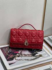 Bagsaaa My Dior Mini Bag Red Cannage Lambskin - 21 x 11.5 x 4.5 cm - 1