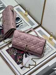 Bagsaaa My Dior Mini Bag Pink Cannage Lambskin - 21 x 11.5 x 4.5 cm - 5