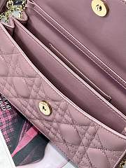 Bagsaaa My Dior Mini Bag Pink Cannage Lambskin - 21 x 11.5 x 4.5 cm - 3