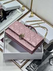 Bagsaaa My Dior Mini Bag Pink Cannage Lambskin - 21 x 11.5 x 4.5 cm - 2