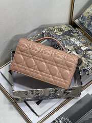 Bagsaaa My Dior Mini Bag Rose des Vents Cannage Lambskin - 21 x 11.5 x 4.5 cm - 3