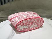 Bagsaaa Dioriviera Hat Basket Bag Candy Pink Toile de Jouy Embroidery - 35 x 20.5 x 11 cm - 4