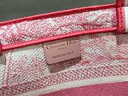 Bagsaaa Dioriviera Hat Basket Bag Candy Pink Toile de Jouy Embroidery - 35 x 20.5 x 11 cm - 2