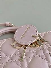 Bagsaaa Dior Small Lady D-Joy Bag Powder Pink Cannage Lambskin - 22 x 12 x 6 cm - 5