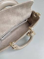 Bagsaaa Dior Small Lady D-Joy Bag Powder Beige Cannage Lambskin - 22 x 12 x 6 cm - 5