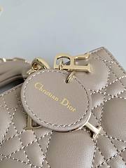 Bagsaaa Dior Small Lady D-Joy Bag Powder Beige Cannage Lambskin - 22 x 12 x 6 cm - 4