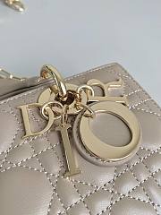 Bagsaaa Dior Small Lady D-Joy Bag Powder Beige Cannage Lambskin - 22 x 12 x 6 cm - 2