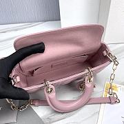 Bagsaaa Dior Small Lady D-Joy Bag Pale Pink Cannage Lambskin - 22 x 12 x 6 cm - 3