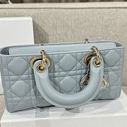 Bagsaaa Dior Small Lady D-Joy Bag Pale Blue Cannage Lambskin - 22 x 12 x 6 cm - 5