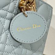 Bagsaaa Dior Small Lady D-Joy Bag Pale Blue Cannage Lambskin - 22 x 12 x 6 cm - 4