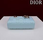 Bagsaaa Dior Lady D-Joy Micro Bag Céleste Blue Cannage Lambskin - 16 x 9 x 5 cm - 4