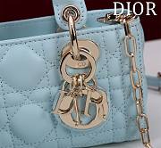 Bagsaaa Dior Lady D-Joy Micro Bag Céleste Blue Cannage Lambskin - 16 x 9 x 5 cm - 3