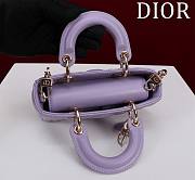 Bagsaaa Dior Lady D-Joy Micro Bag Lilac Purple Cannage Lambskin - 16 x 9 x 5 cm - 5