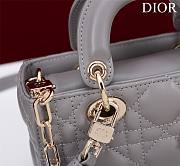 Bagsaaa Dior Lady D-Joy Micro Bag Gray Cannage Lambskin - 16 x 9 x 5 cm - 5