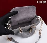 Bagsaaa Dior Lady D-Joy Micro Bag Gray Cannage Lambskin - 16 x 9 x 5 cm - 3