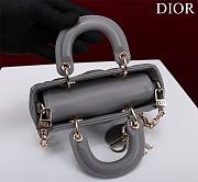 Bagsaaa Dior Lady D-Joy Micro Bag Gray Cannage Lambskin - 16 x 9 x 5 cm - 2