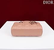 Bagsaaa Dior Lady D-Joy Micro Bag Rose des Vents Cannage Lambskin - 16 x 9 x 5 cm - 5