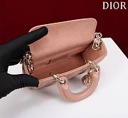 Bagsaaa Dior Lady D-Joy Micro Bag Rose des Vents Cannage Lambskin - 16 x 9 x 5 cm - 3