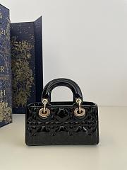 Bagsaaa Dior Lady D-Joy Micro Bag Black Patent Cannage Calfskin - 16 x 9 x 5 cm - 5