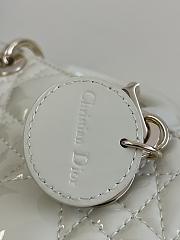 Bagsaaa Dior Lady D-Joy Micro Bag White Patent Cannage Calfskin - 16 x 9 x 5 cm - 4