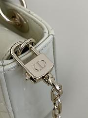 Bagsaaa Dior Lady D-Joy Micro Bag White Patent Cannage Calfskin - 16 x 9 x 5 cm - 2