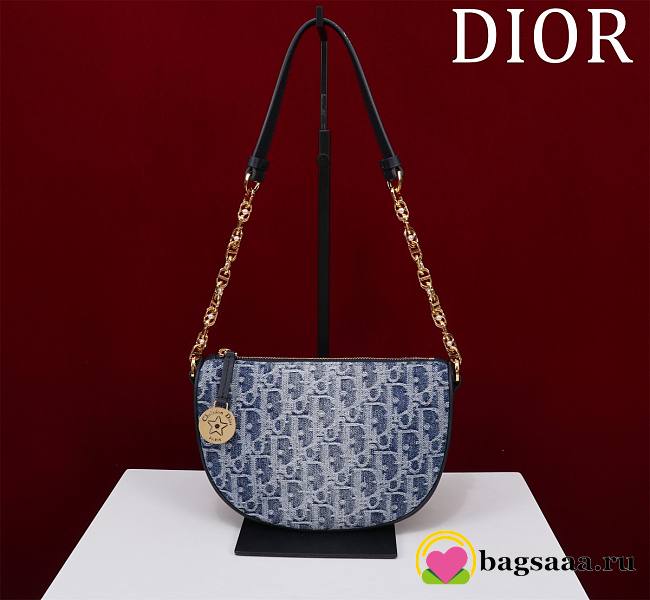 Bagsaaa Diorstar Callisto Bag Blue Denim Dior Oblique Jacquard - 20 x 14 x 4 cm - 1