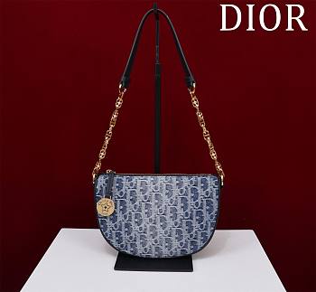 Bagsaaa Diorstar Callisto Bag Blue Denim Dior Oblique Jacquard - 20 x 14 x 4 cm