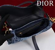 Bagsaaa Dior Saddle Bag with Strap Blue Denim Dior Oblique Jacquard - 25.5 x 20 x 6.5 cm - 5