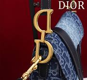 Bagsaaa Dior Saddle Bag with Strap Blue Denim Dior Oblique Jacquard - 25.5 x 20 x 6.5 cm - 4