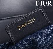 Bagsaaa Dior Saddle Bag with Strap Blue Denim Dior Oblique Jacquard - 25.5 x 20 x 6.5 cm - 3